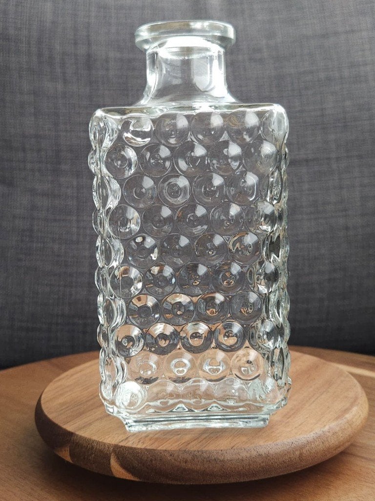 Václav Hanuš glazen vaas vintage Tsjechië, Verzenden, Transparant, 17 cm, Glas