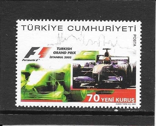 Turkije Formule 1, Postzegels en Munten, Ophalen of Verzenden, Overige landen, Postfris
