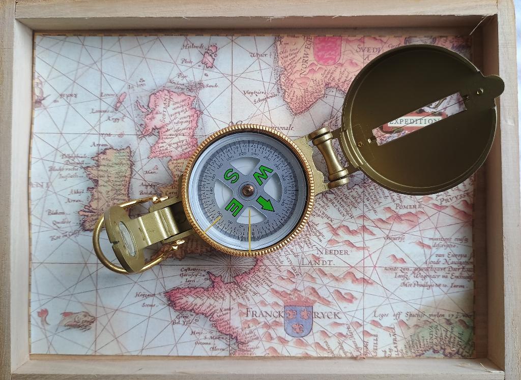 Peil kompas metaal Engineer Directional Compass (gold), Ophalen of Verzenden, Nieuw
