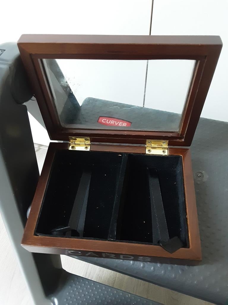 Houten bakje voor kaarten, Hobby en Vrije tijd, Ophalen of Verzenden, Zo goed als nieuw