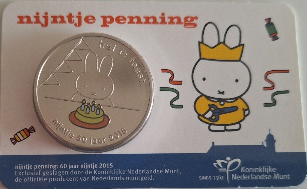 Coincard 2015 - 60 jaar Nijntje penning - BU, Verzenden, Overige landen, Overige waardes, Setje