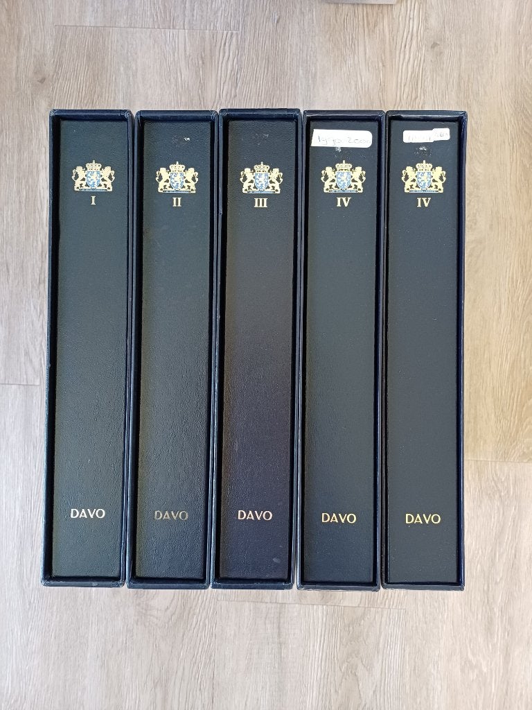 Luxe DAVO albums I-V met cassette, Ophalen of Verzenden, Postfris