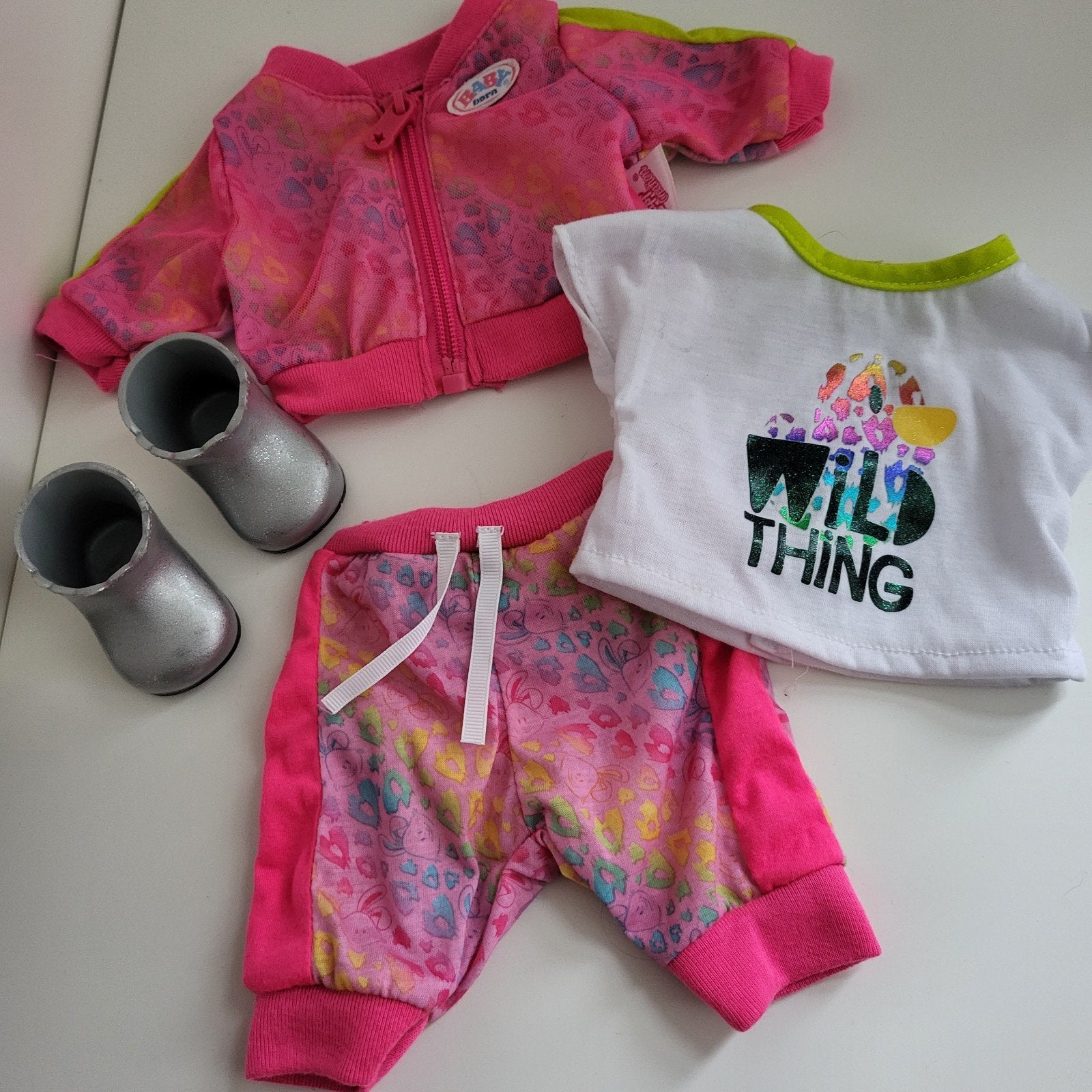 Baby Born kledingset 'Wild Thing' met schoentjes Babyborn, Ophalen of Verzenden, Zo goed als nieuw, Babypop
