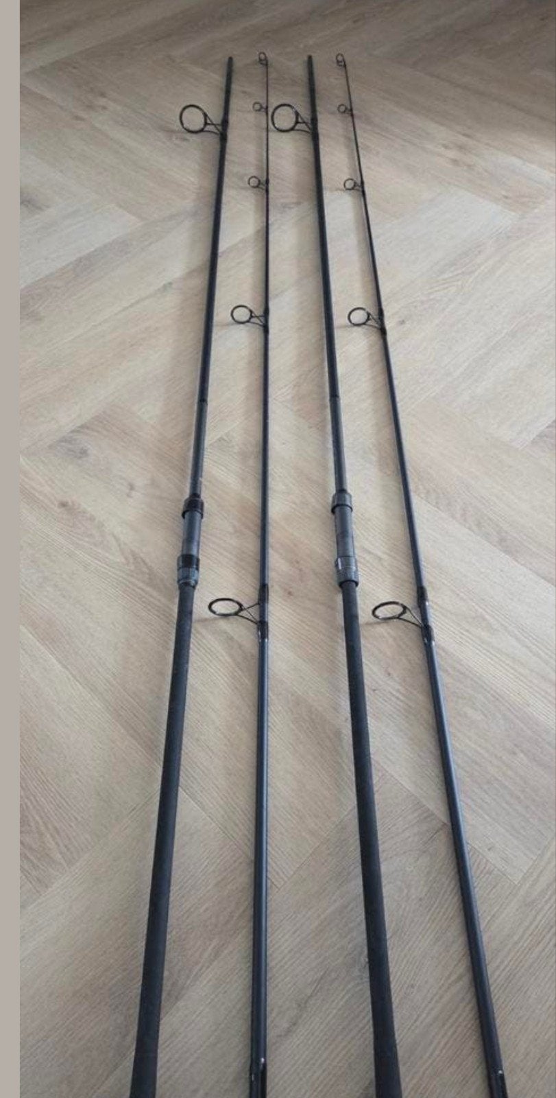 2x Greys GT2 50 Karper Hengels 12ft - 3lbs zgan!!, Ophalen, Zo goed als nieuw, Werphengel