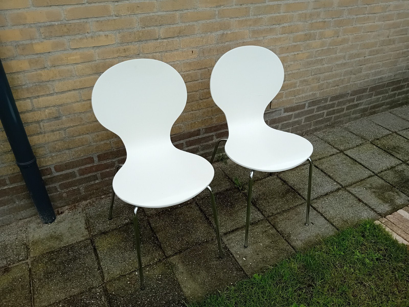 Vlinder eetkamer  stoelen, Ophalen, Gebruikt, Twee, Wit