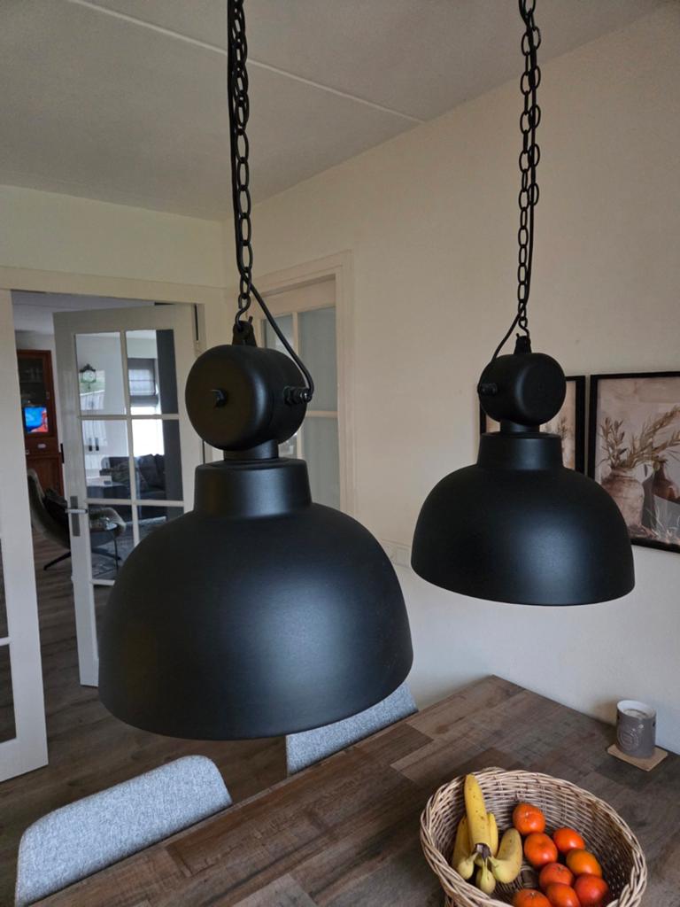 Twee industriële hanglampen HK living, Ophalen of Verzenden, Minder dan 50 cm