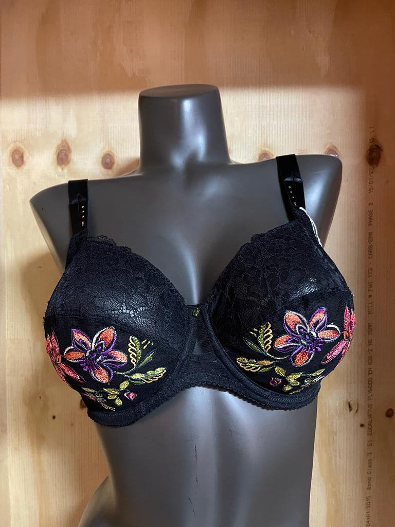 Lise charmel bh 90d en 85e model fleurs de nuit, Verzenden, Zwart, BH
