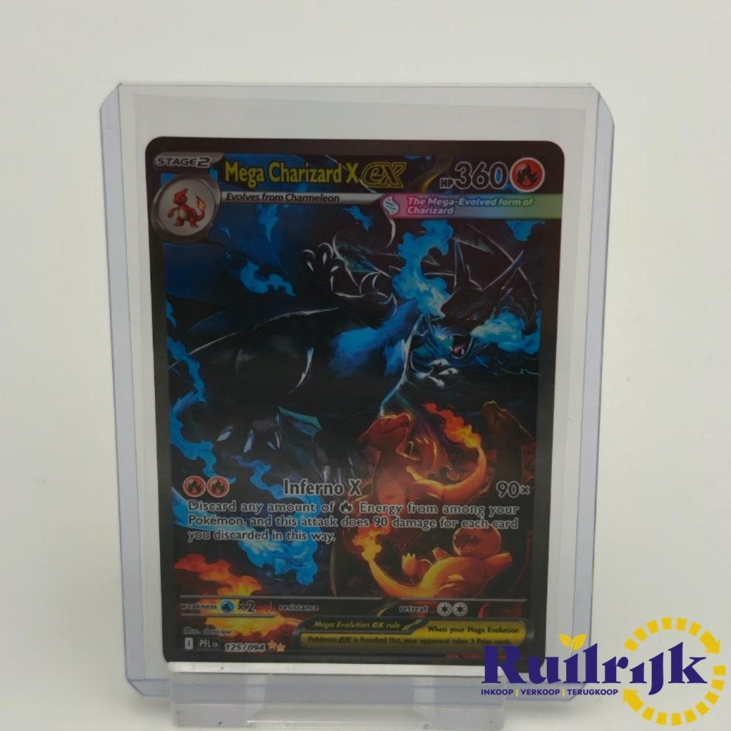 Mega Charizard X EX 125 Pokémon Kaart - Phantasmal Flames NM, Zo goed als nieuw