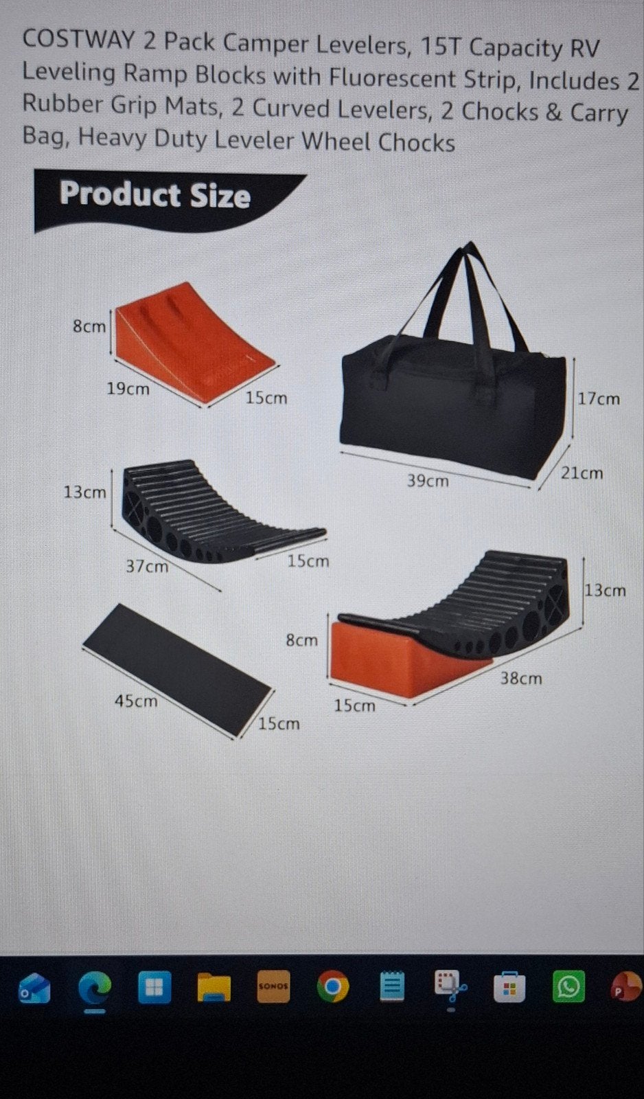 Caravan leveler banaan 2 stuks Nieuw, Caravans en Kamperen, Ophalen, Nieuw