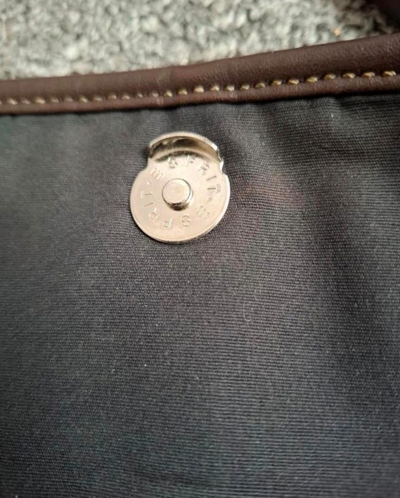 Esprit leren handtas zwart/bruin, Sieraden, Tassen en Uiterlijk, Tassen | Damestassen, Ophalen of Verzenden, Gebruikt, Bruin, Handtas