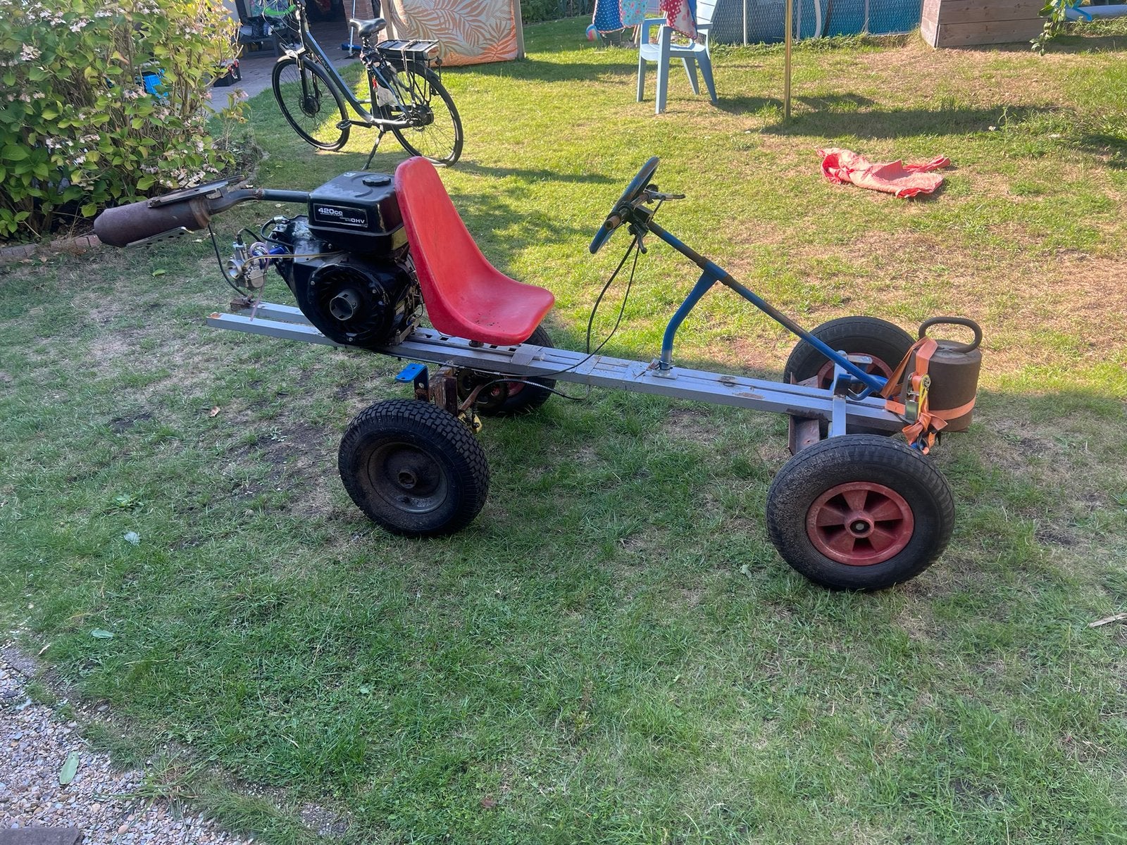 420cc Zelfbouwskelter / Kart – 80/90 km/u, Zo goed als nieuw, Benzine, Ophalen, Overige merken