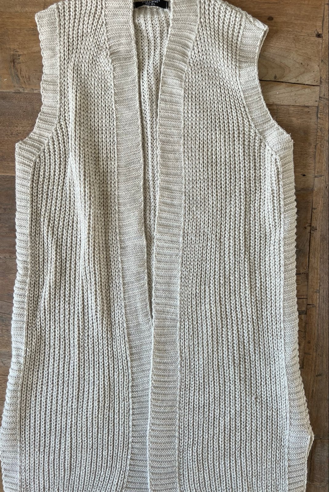 Zabaione vest mouwloos maat M/L, Kleding | Dames, Ophalen of Verzenden, Zo goed als nieuw, Maat 38/40 (M), Beige