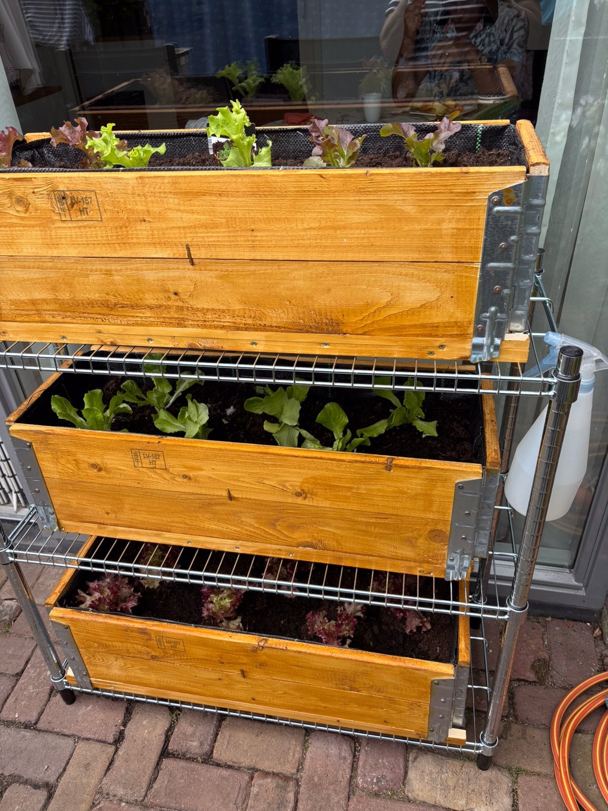 Verzinkt ikea rek met degelijke kweekbakken, verstelbaar., Tuin en Terras, Ophalen, Zo goed als nieuw, Kweekbak
