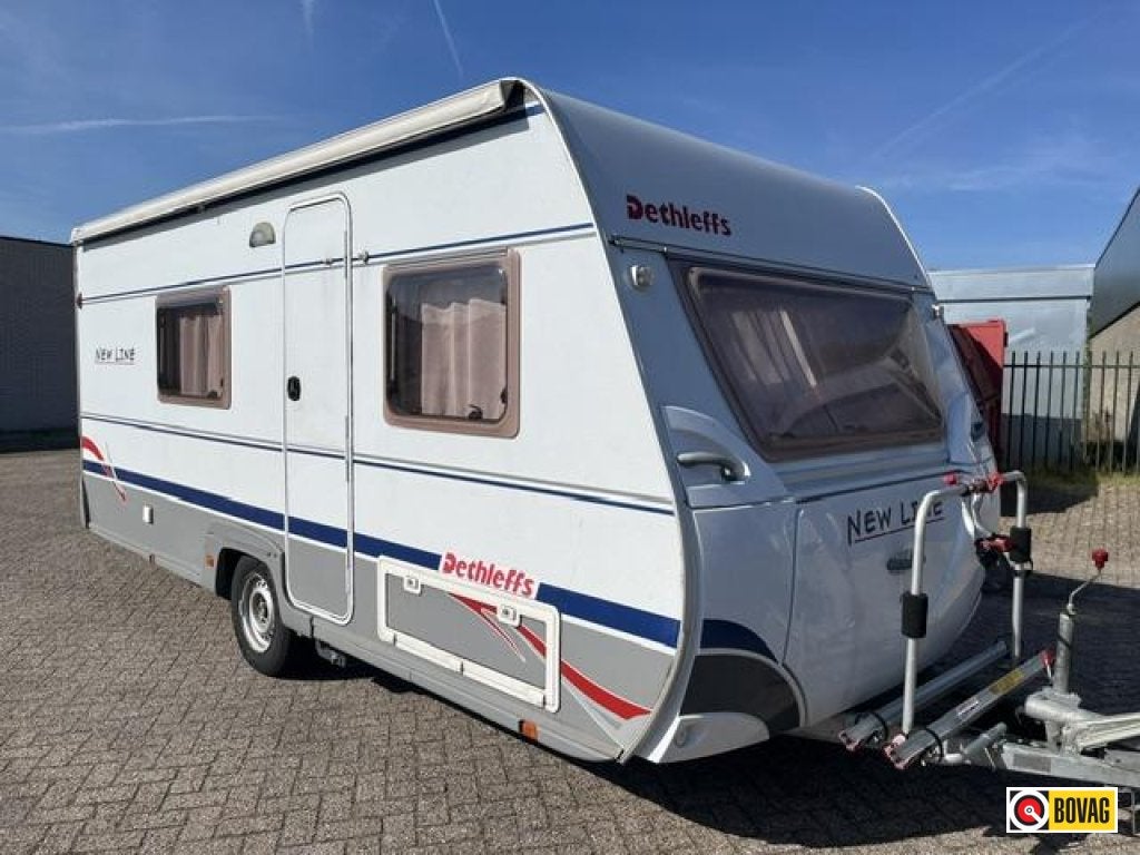 Dethleffs New Line 500 TK Stapelbed, Mover, Luifel, Bedrijf, Dwarsbed, Dethleffs, Fietsenrek