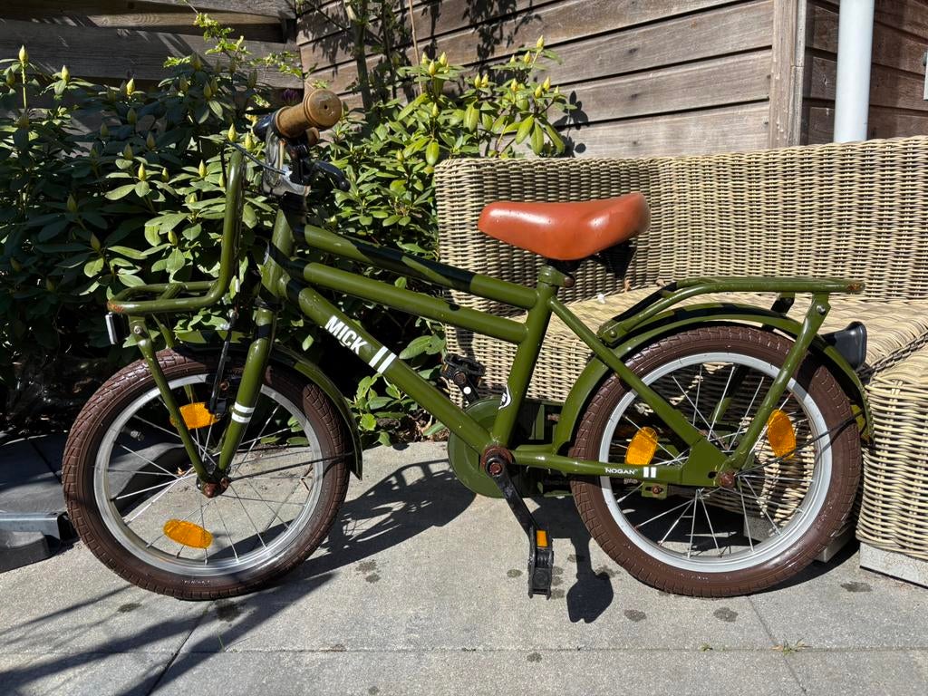 Nogan Kinderfiets Mick (incl. zijwieltjes), Fietsen en Brommers, Fietsen | Kinderfietsjes, Ophalen, Zo goed als nieuw, Minder dan 16 inch