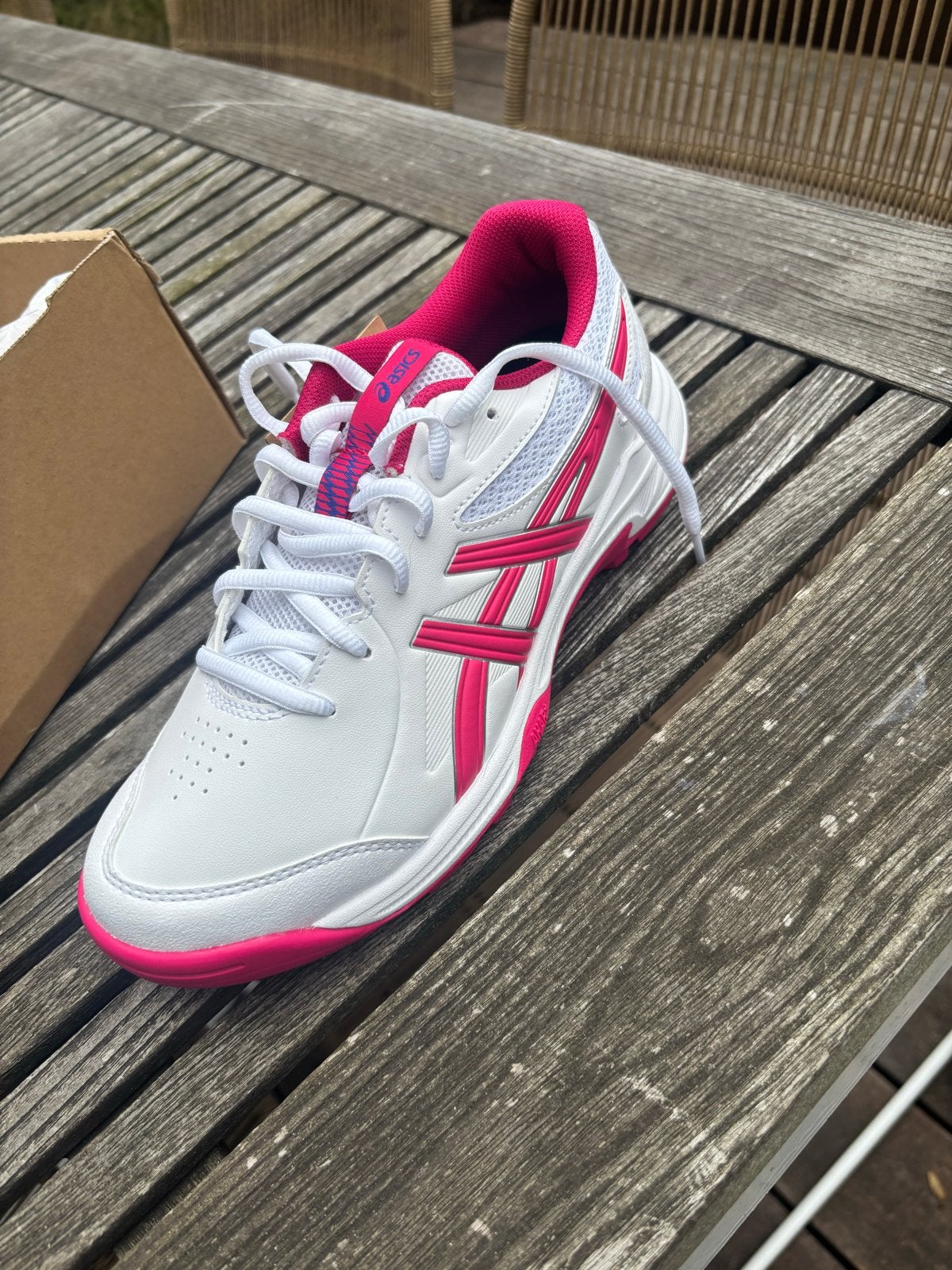 ASICS Sportschoenen Dames Wit/Roze - Maat 39, Ophalen of Verzenden, Nieuw, Wit, Sportschoenen