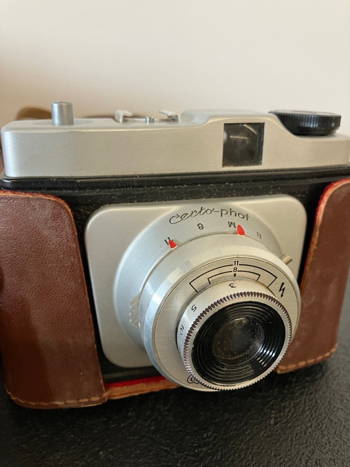 Vintage Certo-phot camera met lederen tasje, Ophalen of Verzenden, Gebruikt, Compact, Overige Merken