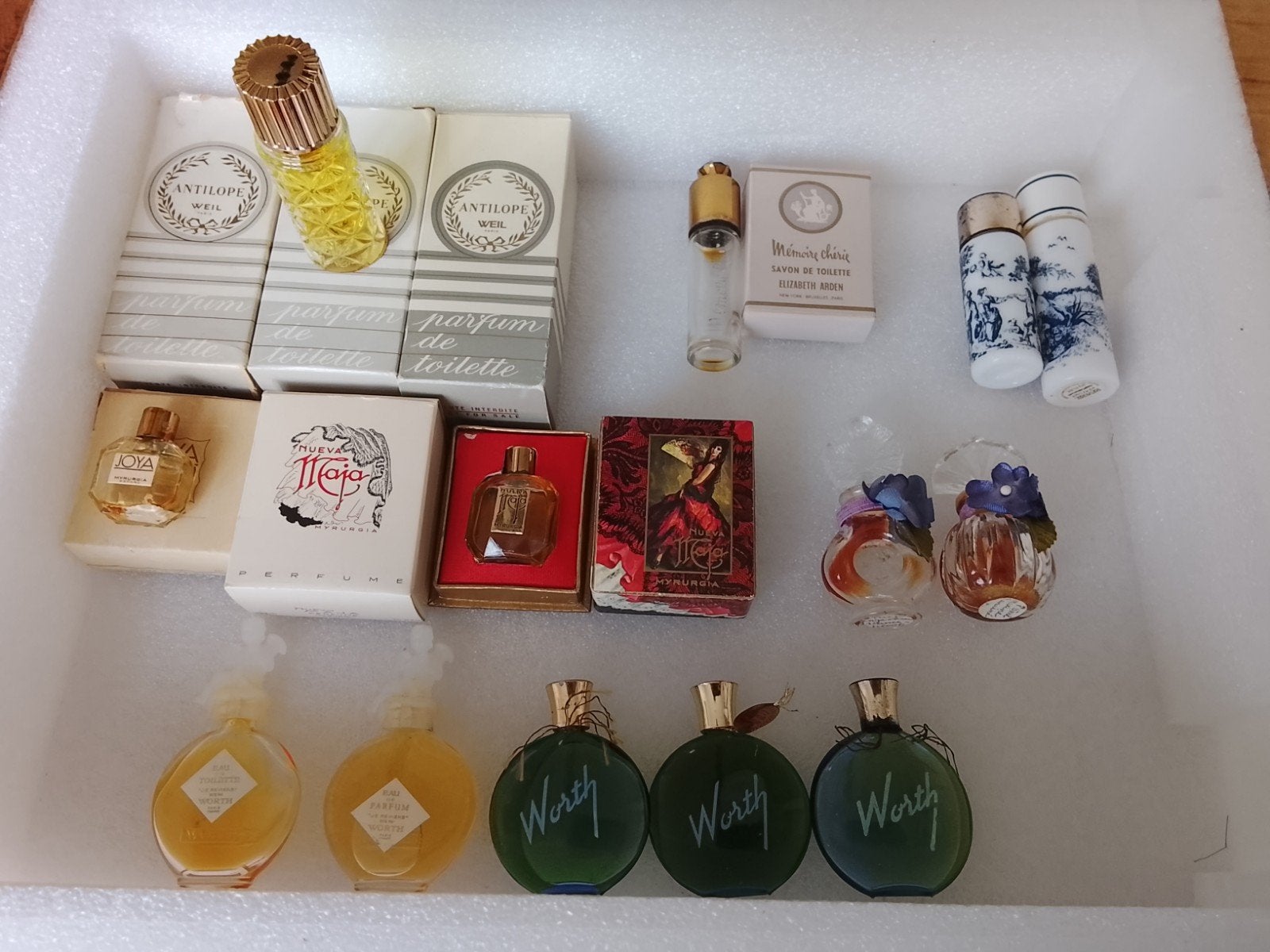 vintage miniatuur parfum flesjes lot, Ophalen of Verzenden, Zo goed als nieuw, Miniatuur