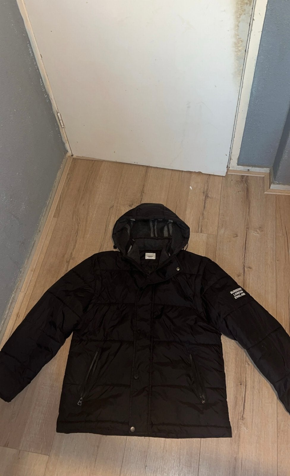 Burberry puffer jas, Kleding | Heren, Verzenden, Zo goed als nieuw, Maat 52/54 (L), Zwart