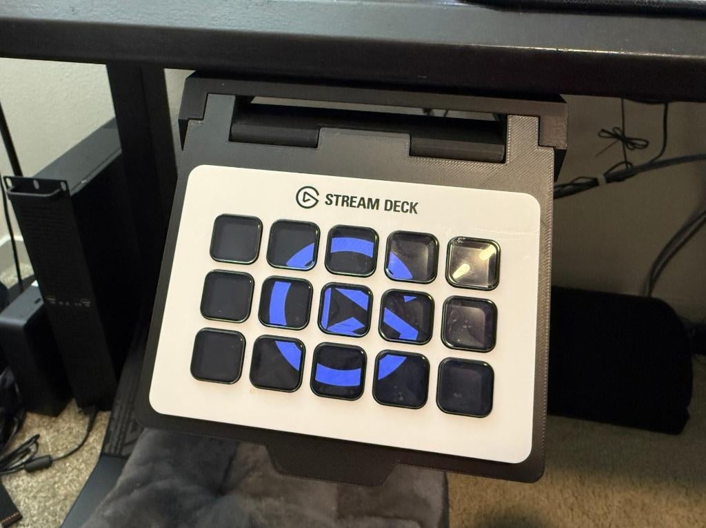 Elgato MK2 streamdeck uitschuifbare beugel voor onder bureau, Inklapbaar, Houder/standaard, Nieuw, PC