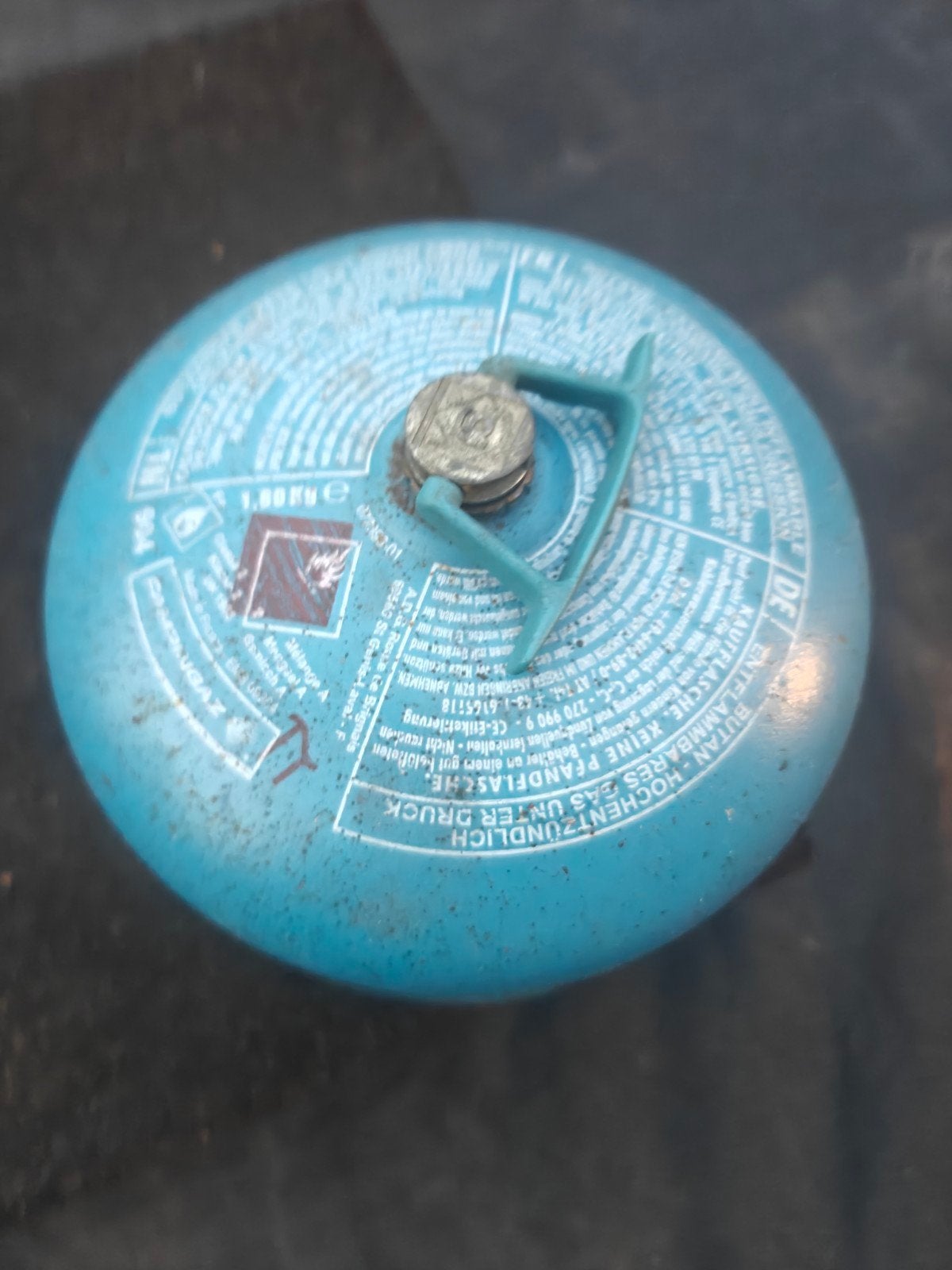 Campingaz 904 gasfles leeg, Ophalen, Gebruikt