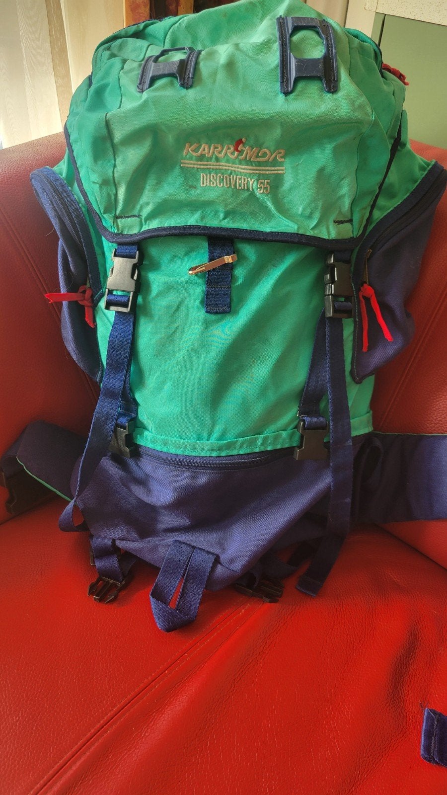 Karrimor Discovery 55 Trekking Rugzak - Groen/Blauw, Overige merken, 40 cm of meer, Gebruikt, Ophalen of Verzenden