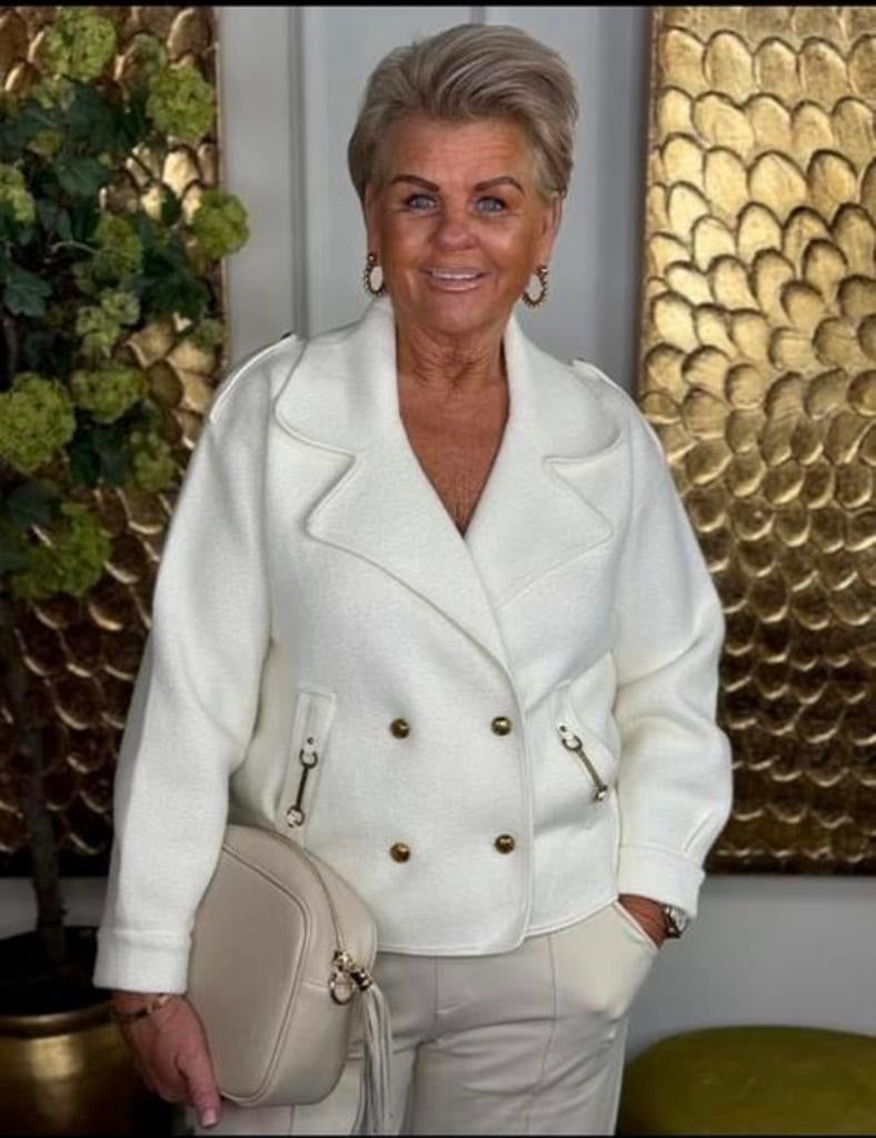 * nieuw * Elsa M By May creme vest 1 mt, Kleding | Dames, Truien en Vesten, Ophalen of Verzenden, Nieuw, Maat 38/40 (M), Beige