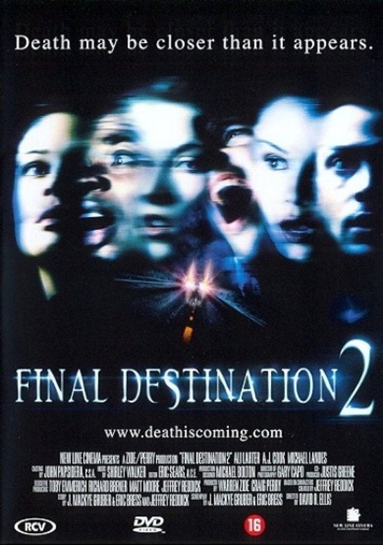final destination 2 dvd, Cd's en Dvd's, Engels, Vanaf 16 jaar, Nederlands, Actiethriller