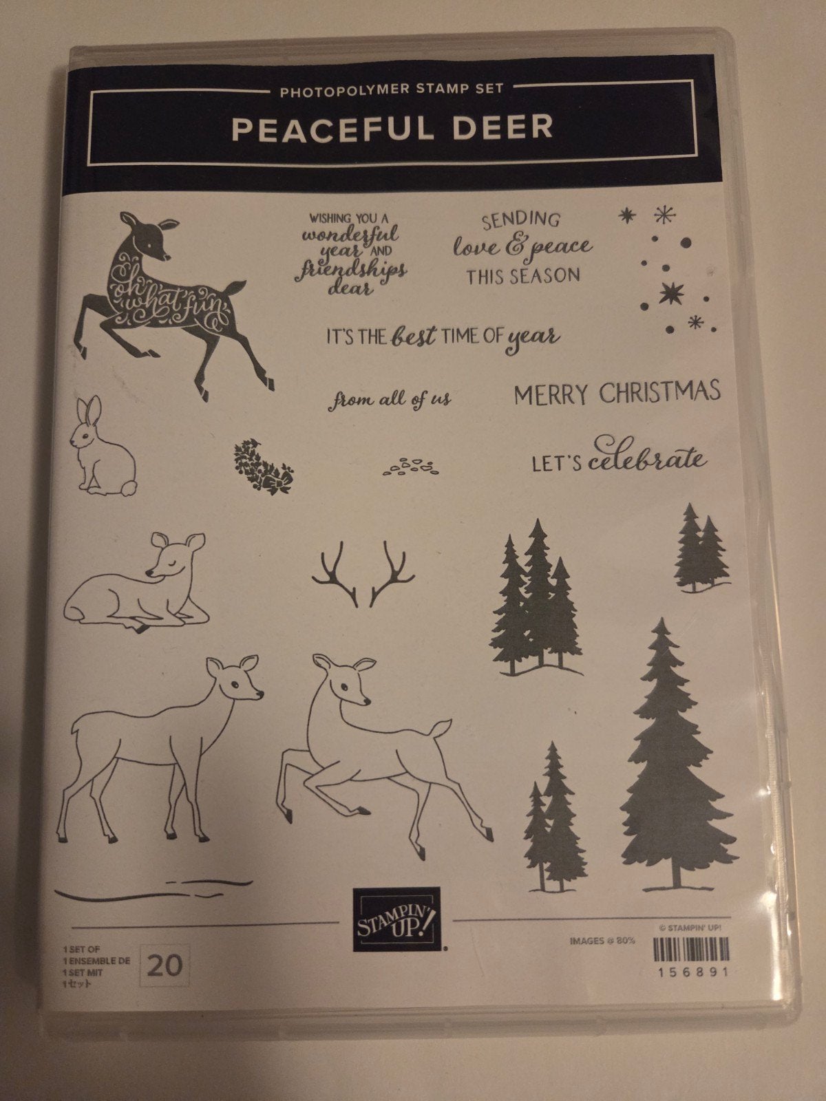 Stampin up peaceful deer, Ophalen of Verzenden, Clearstamp