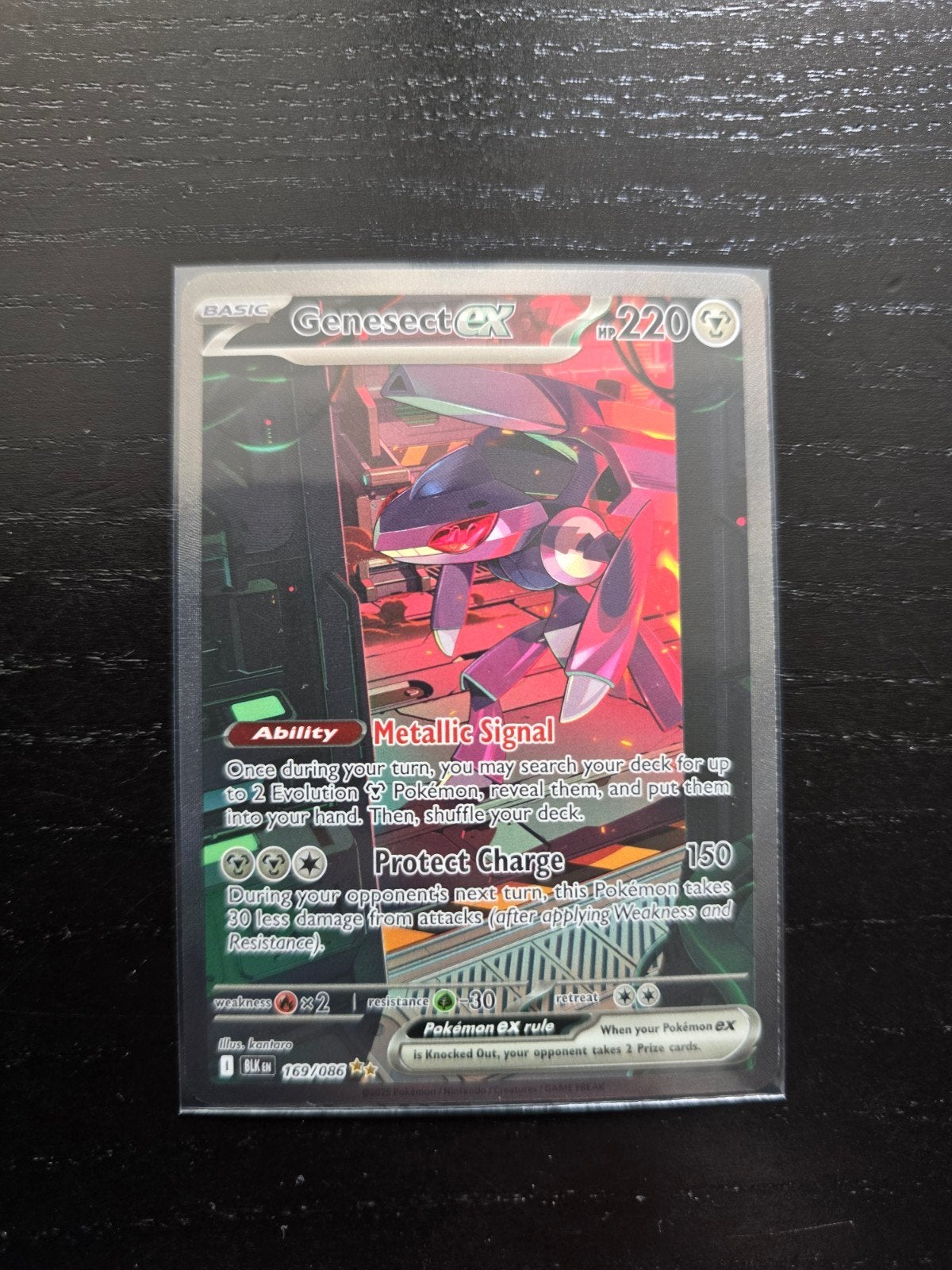 Genesect EX Pokémon Kaart - SIR BLK (169/086), Ophalen of Verzenden, Zo goed als nieuw, Losse kaart