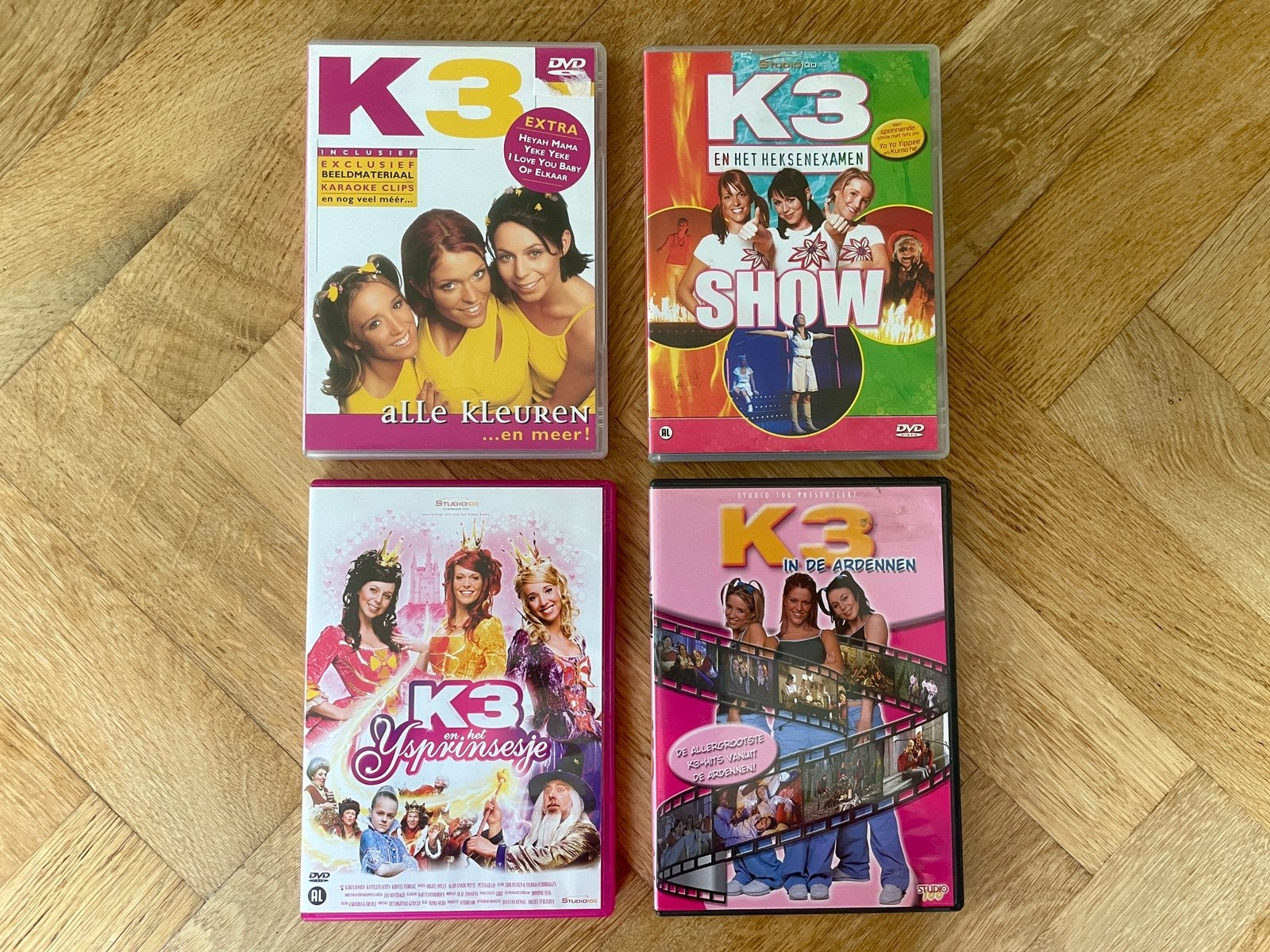 4x K3 Originals DVD’s met oa. Alle Kleuren (nette staat), Alle leeftijden, Zo goed als nieuw, Concert, Ophalen of Verzenden