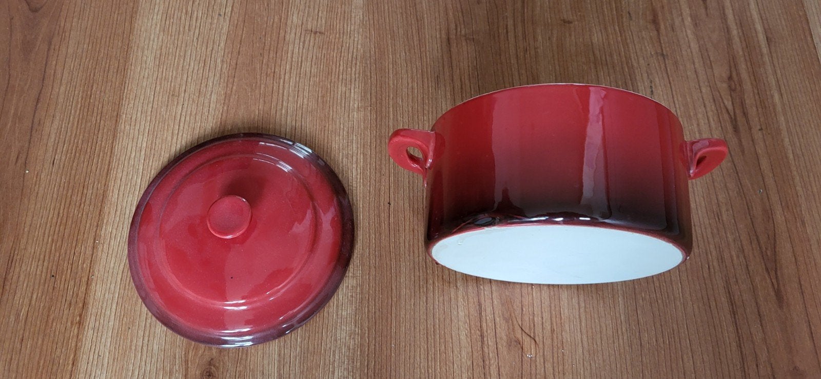 Rode gietijzeren braadpan met deksel, Ophalen, Gebruikt, Gietijzer, Koekenpan of Braadpan
