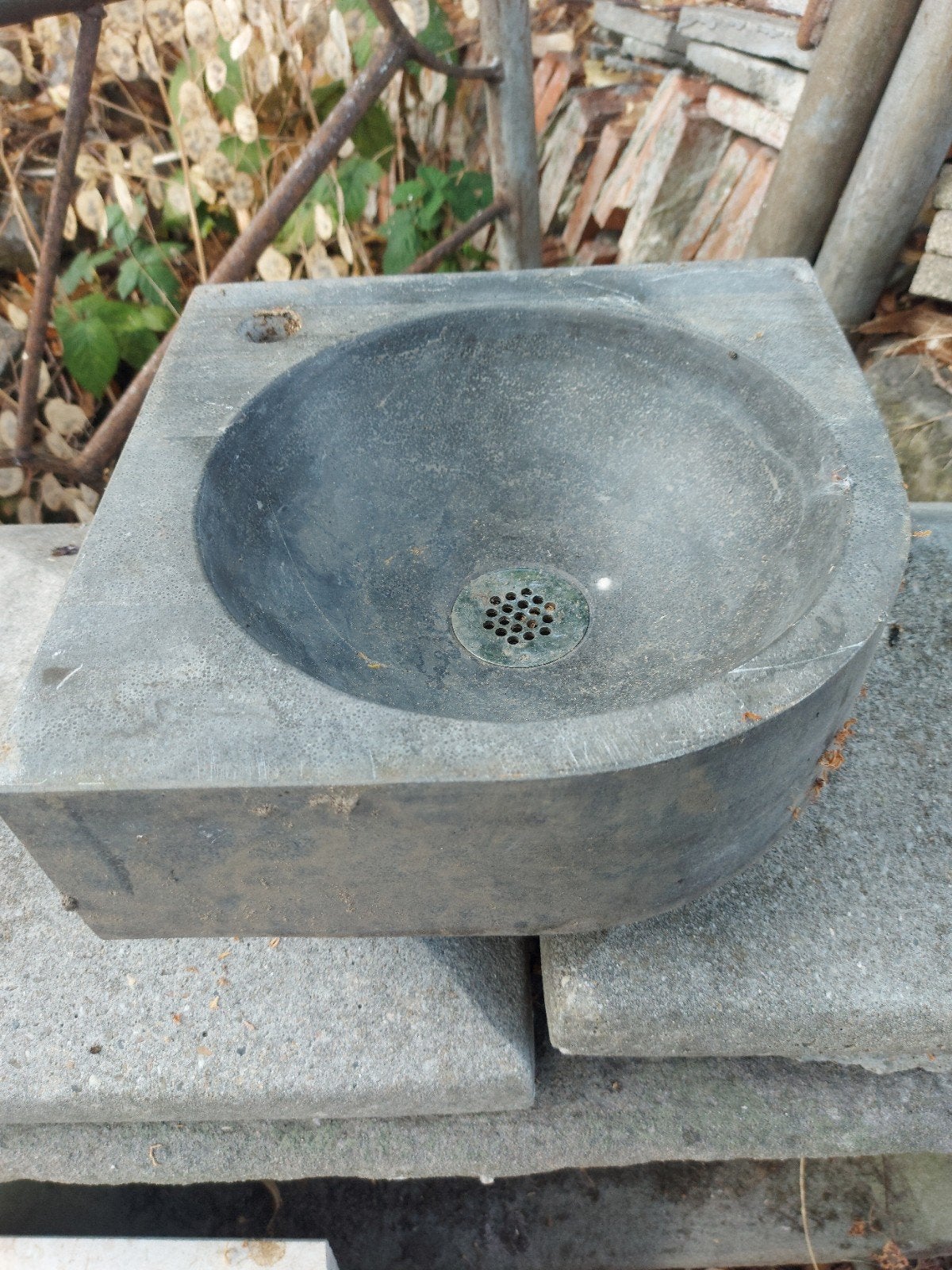 hardsteen wasbakje hoek  toilet wc 31x31x10 cm badkamer, Doe-het-zelf en Verbouw, Sanitair, Ophalen, Wastafel