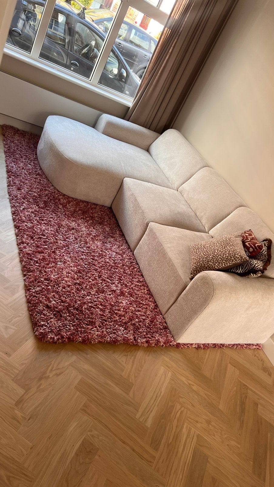By-Boo mixi vloerkleed burgundy 190 bij 290, Huis en Inrichting, Ophalen of Verzenden, Rechthoekig, 200 cm of meer, 150 tot 200 cm