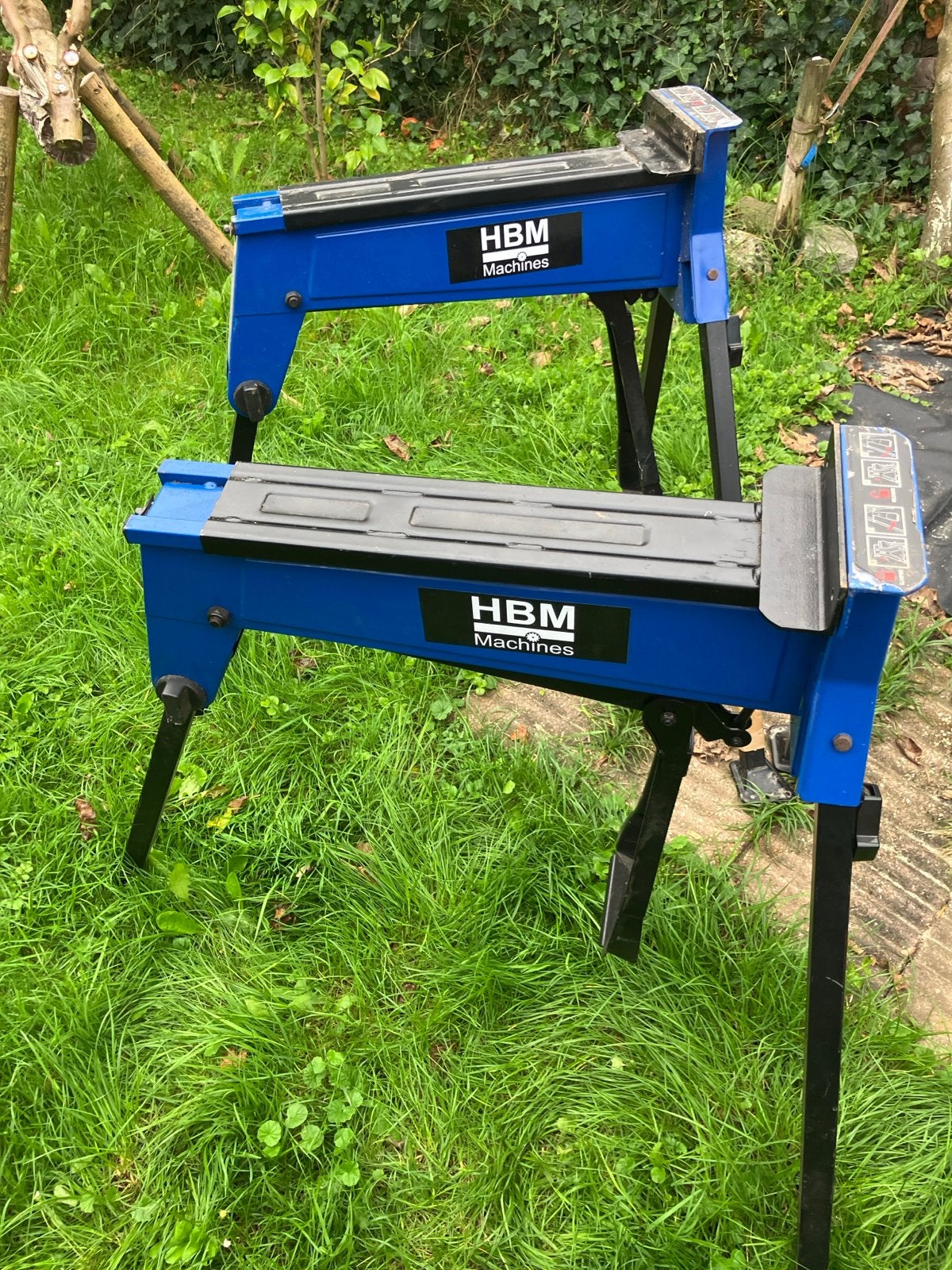 HBM Machines Werkbankbokken (2 stuks), Ophalen of Verzenden, Gebruikt