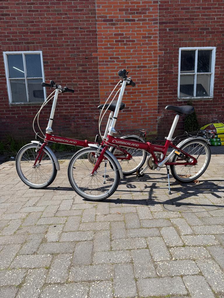 2x Cumberland Vouwfietsen - Perfect voor Reizen, 20 inch of meer, Gebruikt, Velgrem, Versnellingen