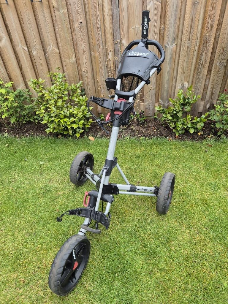 Lichthrijze Clicgear 3 wiel golftrolley € 139,-, Ophalen of Verzenden, Zo goed als nieuw, Golfkar, Overige merken
