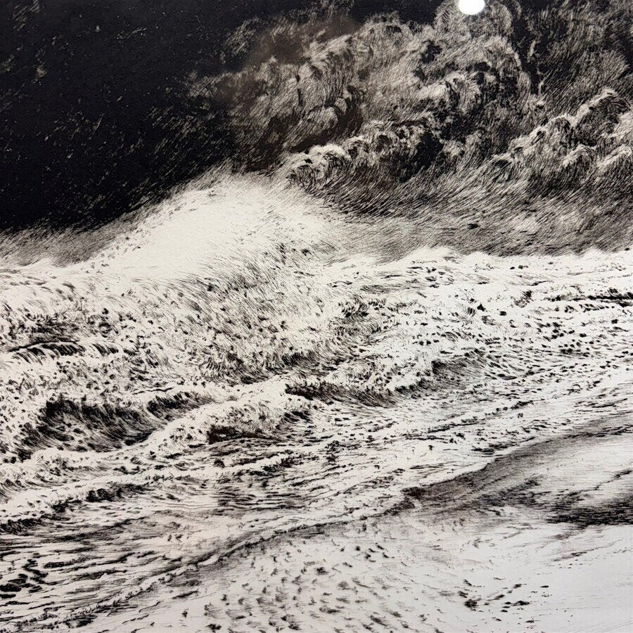 Frans Faber (1950) - Strân, Antiek en Kunst, Kunst | Etsen en Gravures, Ophalen of Verzenden, Landschap, Ets, Ingelijst