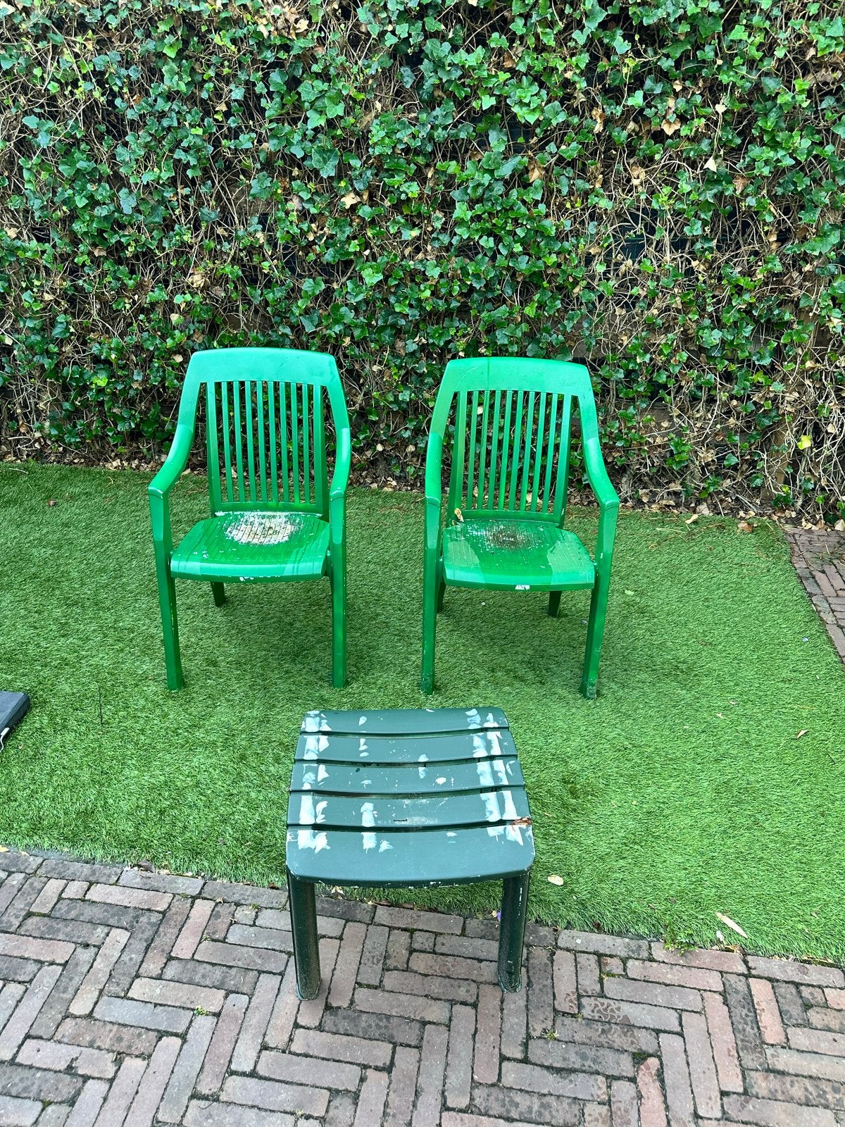 GRATIS! Hartman stoelen en kruk, Tuin en Terras, Tuinstoelen, Ophalen, Gebruikt, Kunststof