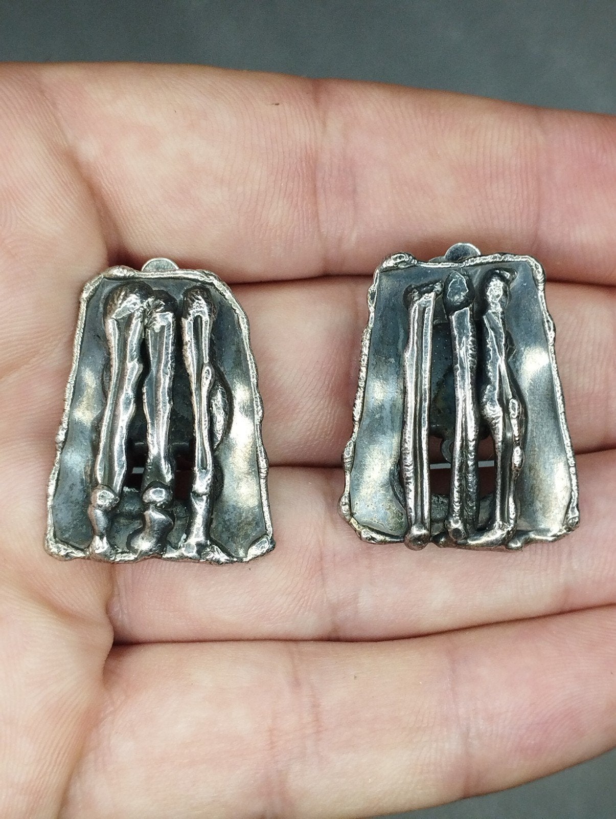 Zeldzame, prachtige vintage clipoorbellen, Ophalen of Verzenden, Zo goed als nieuw, Zilver, Overige materialen