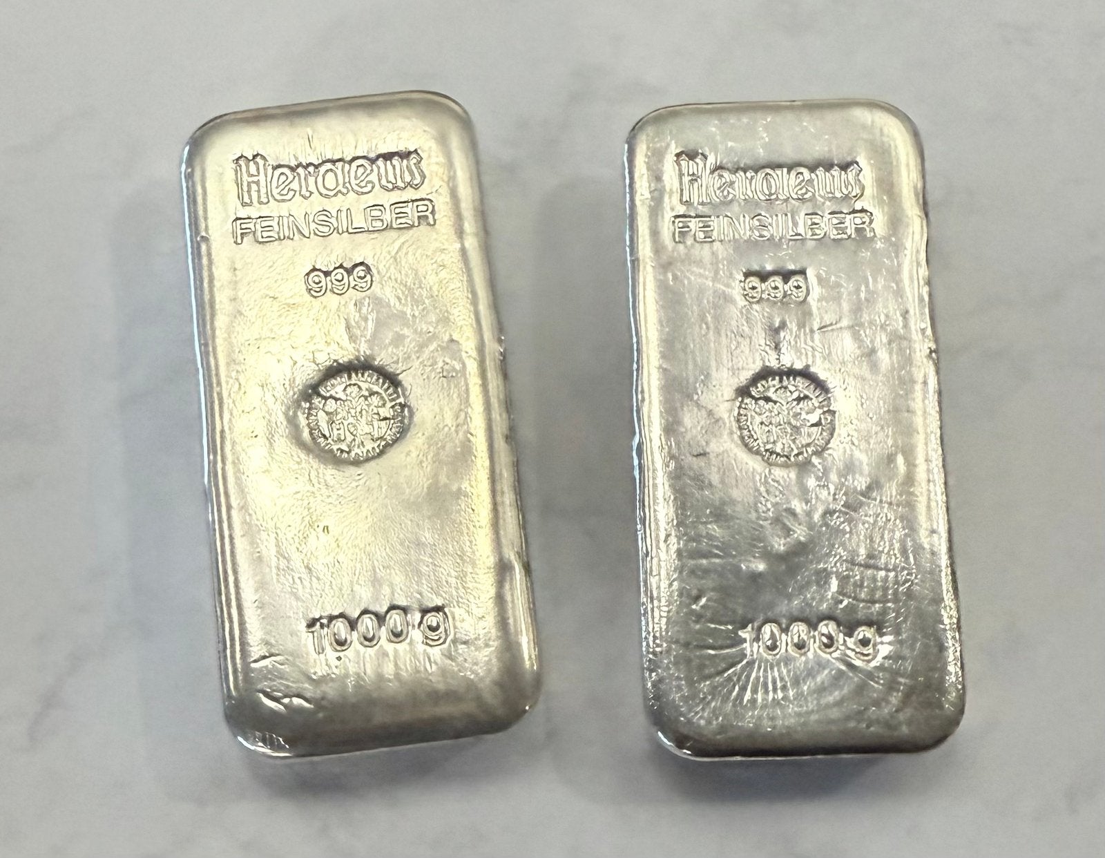 1 kilo zilver Hereaus  / LBMA / 999 zilver, Ophalen of Verzenden, Zilver