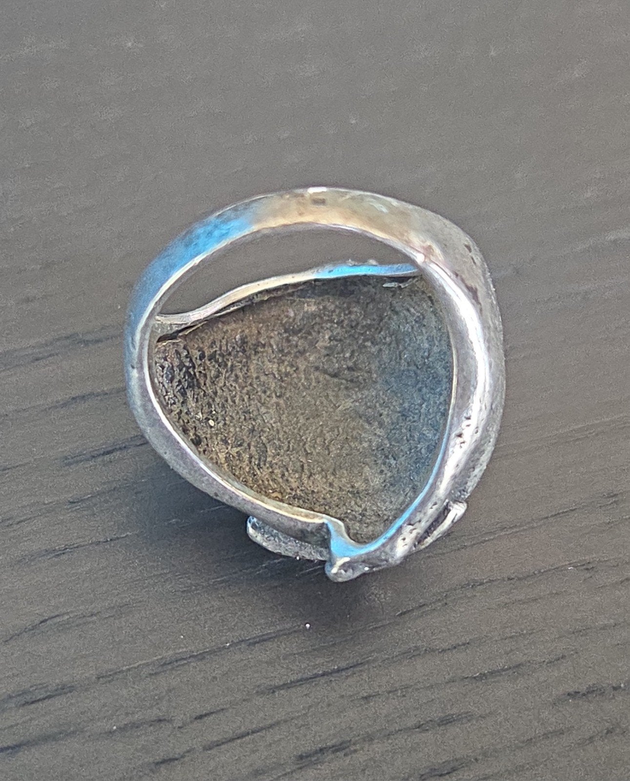 zilveren statementring handen ineengevouwen vingers, Ophalen of Verzenden, X, Dame, Zilver