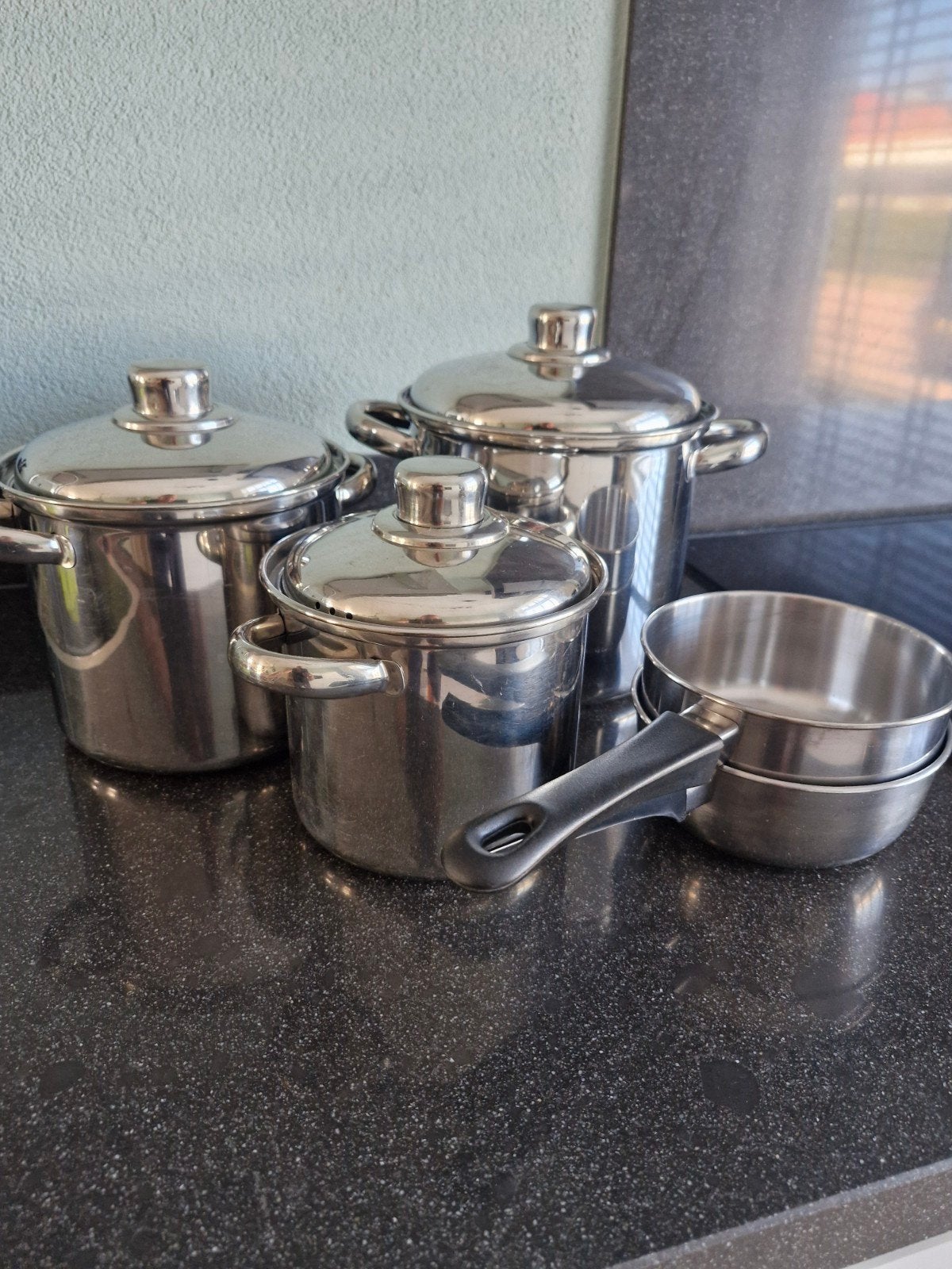 Pannenset voor kamperen - Compact en compleet, Ophalen of Verzenden, Gebruikt