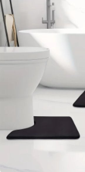 2 x anti-slip WC-mat zwart (nieuw in verpakking), Ophalen of Verzenden, Nieuw, Zwart