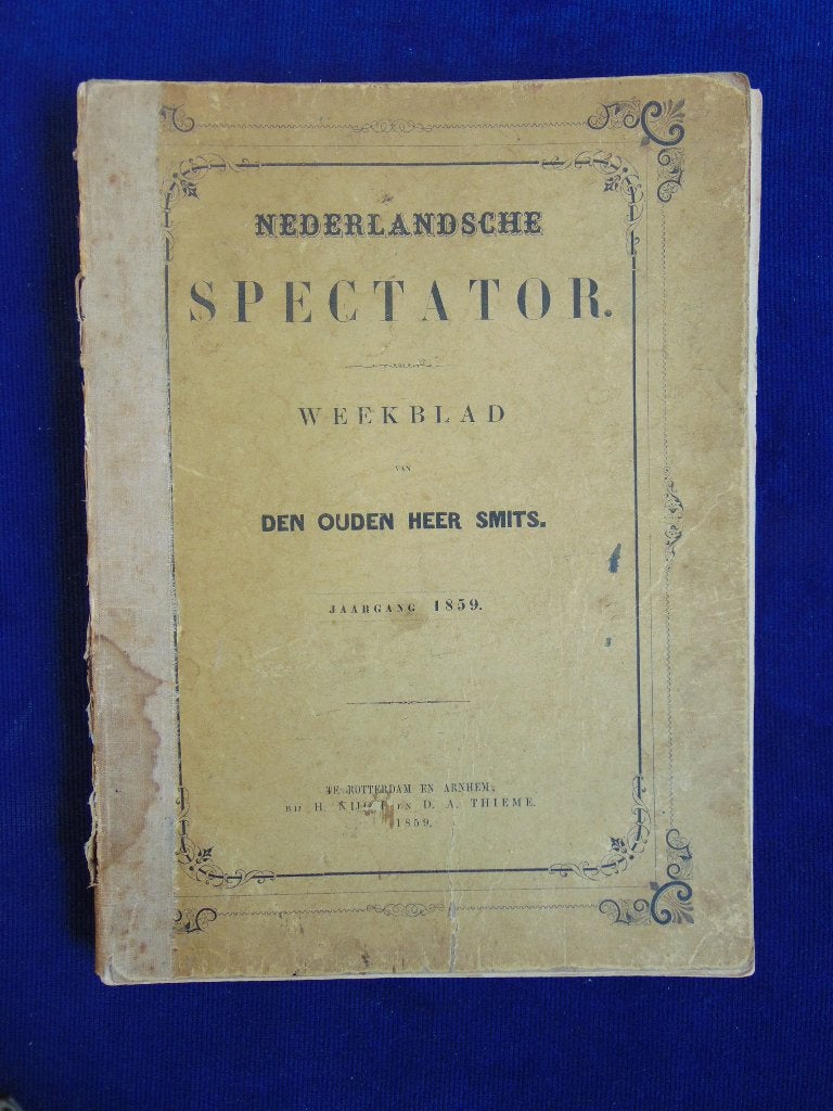ingeb. literair tijdschrift Nederlandsche Spectator 1859, Ophalen of Verzenden, Gelezen, Nederland
