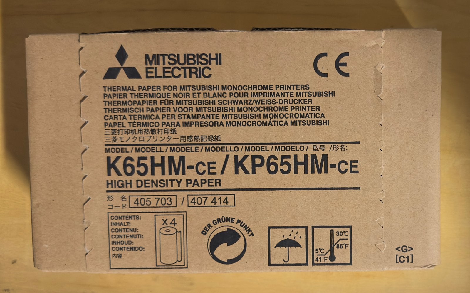 Mitsubishi K65HM-CE/KP65HM-C E thermisch papier, Diversen, Papierwaren, Gebruikt, Verzenden