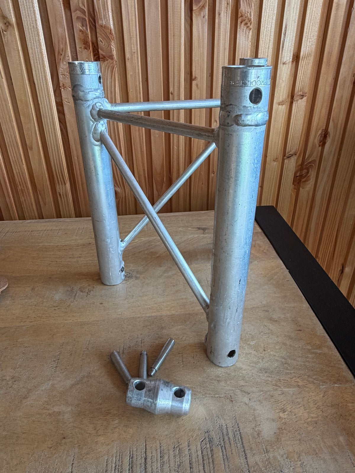 4haken Stukje Prolyte Deco Truss 27cm met eitje en 3 pennen, Ophalen of Verzenden, Gebruikt, Overige typen
