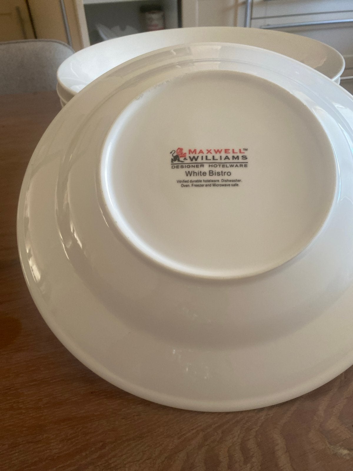 Maxwell & Williams White Bistro diepe borden (6 stuks), Ophalen, Overige merken, Zo goed als nieuw, Bord(en)