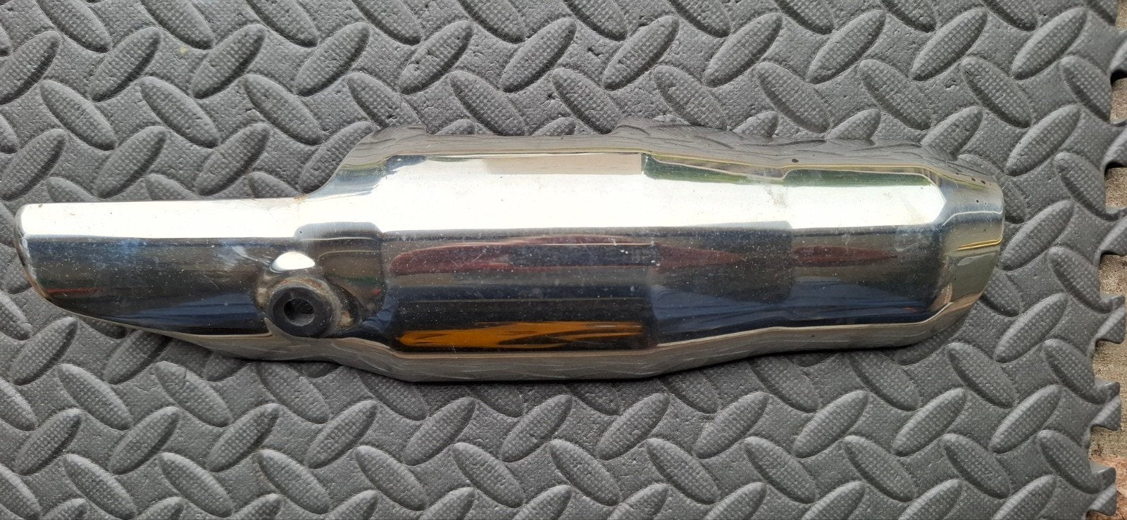 Tiger 1050 Uitlaat hitteschild chroom, Ophalen of Verzenden, Gebruikt