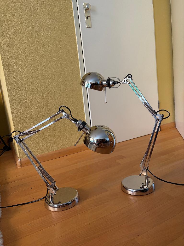 Bureaulamp 2 stuks, Ophalen, Gebruikt, Metaal, Minder dan 50 cm
